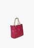 Mini shopper acolchado logotipada en efecto piel con asa mix cadena MAGENTA U LF2504028.020.U LOLA CASADEMUNT