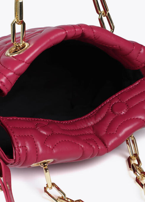 Mini shopper acolchado logotipada en efecto piel con asa mix cadena MAGENTA U LF2504028.020.U LOLA CASADEMUNT
