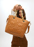 Mini shopper acolchado logotipada en efecto piel con asa mix cadena CAMEL U LF2504028.052.U LOLA CASADEMUNT