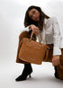Mini shopper acolchado logotipada en efecto piel con asa mix cadena CAMEL U LF2504028.052.U LOLA CASADEMUNT