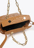 Mini shopper acolchado logotipada en efecto piel con asa mix cadena CAMEL U LF2504028.052.U LOLA CASADEMUNT