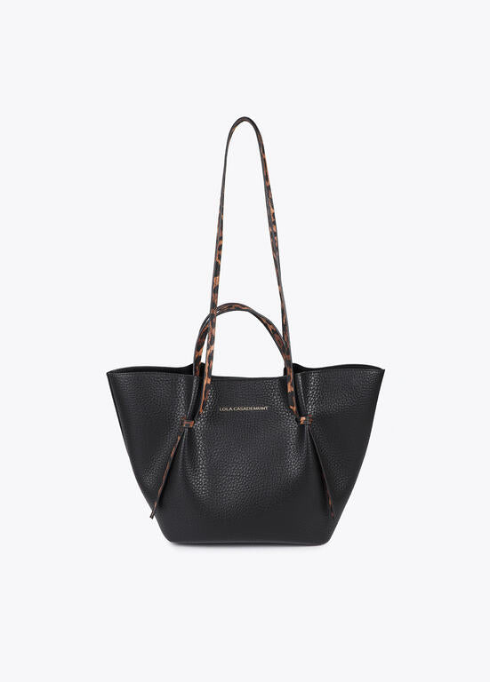 Bolso mini shopper detalles en efecto piel animal print NEGRO U LF2504035.00N.U LOLA CASADEMUNT