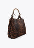 Bolso shopper asa metalizada personalizada LOLA CASADEMUNT MARRON-NEGRO LF2504036.25N.U