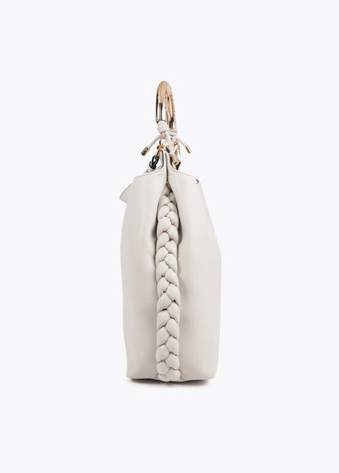 Bolso shopper asa metalizada personalizada LOLA CASADEMNT CRUDO LF2504037.001.U