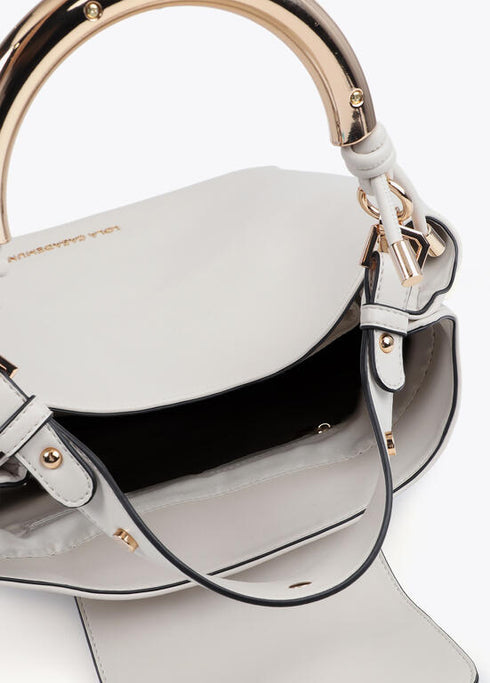 Bolso shopper asa metalizada personalizada LOLA CASADEMNT CRUDO LF2504037.001.U