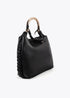 Bolso shopper asa metalizada personalizada LOLA CASADEMUNT NEGRO LF2504037.00N.U