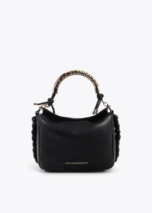 Bandolera asa metalizada personalizada LOLA CASA DEMUNT NEGRO LF2504039.00N.U