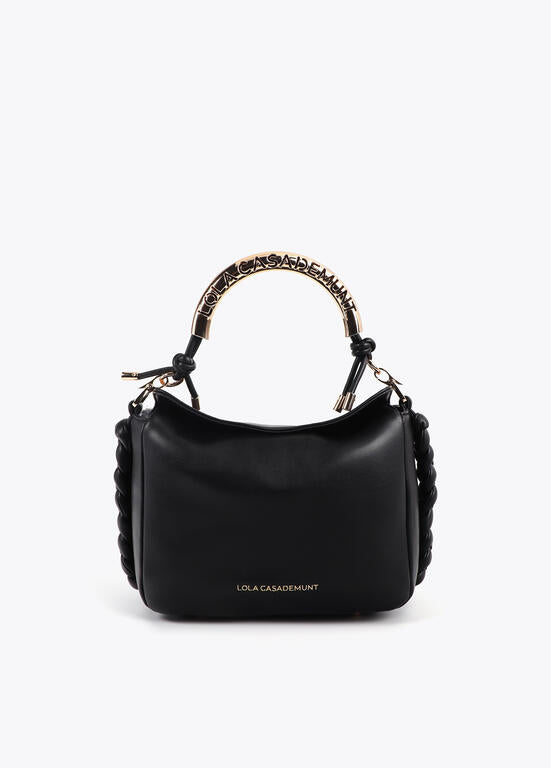Bandolera asa metalizada personalizada LOLA CASA DEMUNT NEGRO LF2504039.00N.U