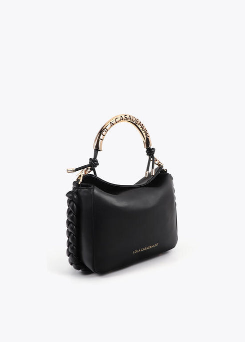 Bandolera asa metalizada personalizada LOLA CASA DEMUNT NEGRO LF2504039.00N.U