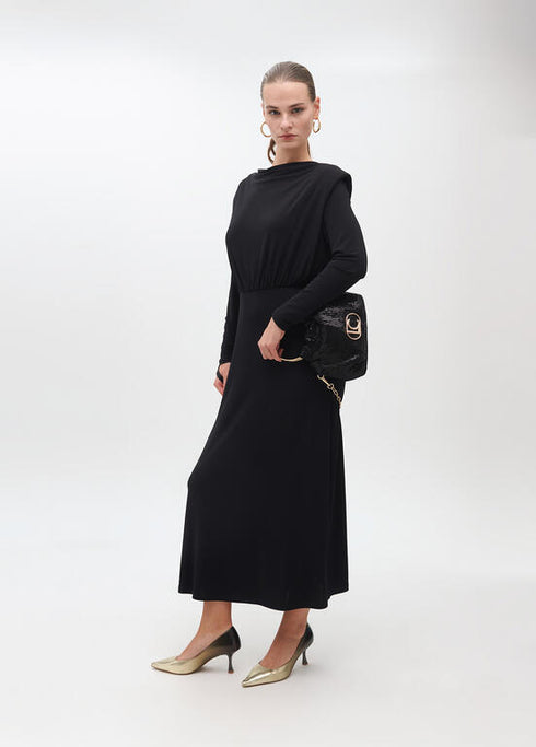 Bolsito asa metalizada circular en tejido lentejuelas NEGRO U LF2504047.00N.U LOLA CASADEMUNT