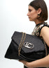 Bolso solapa en tejido lentejuelas NEGRO LF2504048.00N.U LOLA CASADEMUNT
