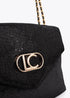 Bolso solapa en tejido lentejuelas NEGRO LF2504048.00N.U LOLA CASADEMUNT