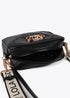 Bandolera efecto piel monograma rombos logo ovalado LOLA CASADEMUNT NEGRO LF2504049.00N.U