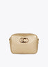 Bandolera efecto piel monograma rombos logo ovalado DORADO U LF2504049.0M2.U LOLA CASADEMUNT