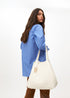 Shopper efecto piel monograma rombos logo ovalado colgante LOLA CASADEMUNT CRUDO LF2504050.001.U