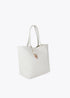 Shopper efecto piel monograma rombos logo ovalado colgante LOLA CASADEMUNT CRUDO LF2504050.001.U