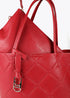 Shopper efecto piel monograma rombos logo ovalado colgante LOLA CASADEMUNT ROJO LF2504050.030.U