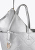 Shopper efecto piel monograma rombos logo ovalado colgante PLATEADO LF2504050.0M3.U LOLA CASADEMUNT
