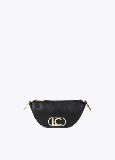 Bandolera pequeña media luna logo ovalado NEGRO U LF2504051.00N.U LOLA CASADEMUNT