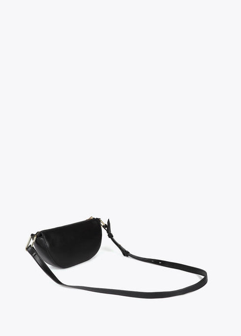 Bandolera pequeña media luna logo ovalado NEGRO U LF2504051.00N.U LOLA CASADEMUNT