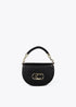 Bandolera media luna con solapa, asa corta trenzada y detalles metalicos NEGRO LF2504054.00N.U LOLA CASADEMUNT