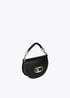 Bandolera media luna con solapa, asa corta trenzada y detalles metalicos NEGRO LF2504054.00N.U LOLA CASADEMUNT