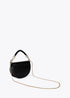 Bandolera media luna con solapa, asa corta trenzada y detalles metalicos NEGRO LF2504054.00N.U LOLA CASADEMUNT