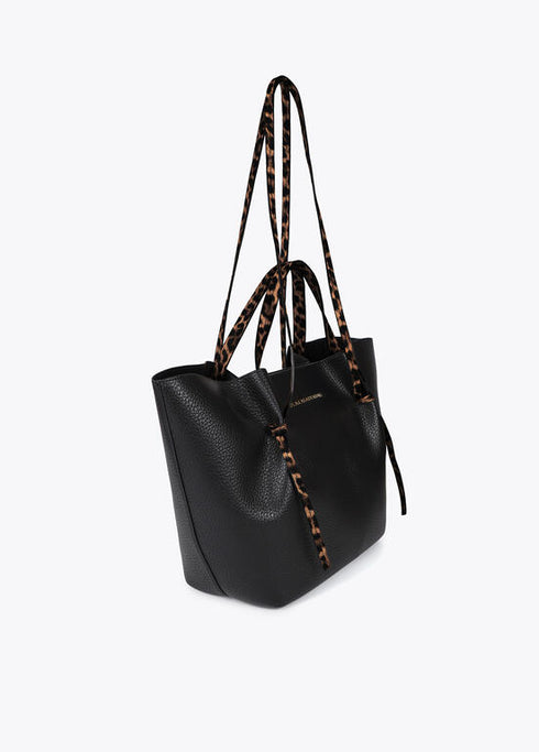 Bolso shopper detalles en efecto piel animal print NEGRO U LF2504055.00N.U LOLA CASADEMUNT