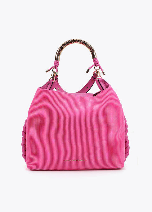 Bolso shopper asa metalizada personalizada LOLA CASADEMUNT ROSA LF2504056.024.U