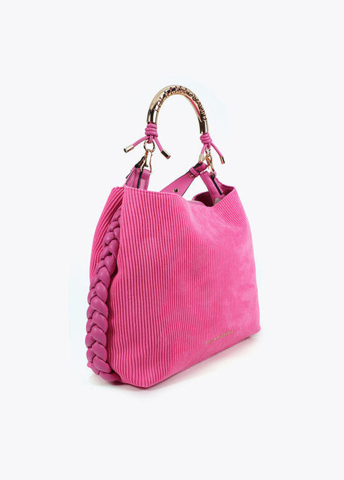 Bolso shopper asa metalizada personalizada LOLA CASADEMUNT ROSA LF2504056.024.U