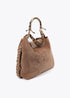 Bolso shopper asa metalizada personalizada LOLA CASADEMUNT BEIGE LF2504056.050.U