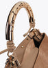 Bolso shopper asa metalizada personalizada LOLA CASADEMUNT BEIGE LF2504056.050.U