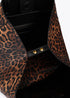 Bolso shopper animal print con logo LC leopardo LOLA CASADEMUNT MARRON-NEGRO LF2504061.25N.U