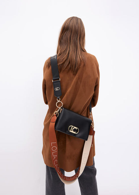 Asa bolso tachas metalizadas logo LOLA CASADEMUNT CAMEL LF2504063.052.U