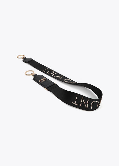 Asa bolso tachas metalizadas logo LOLA CASADEMUNT NEGRO-METAL LF2504063.2NM.U
