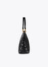 Shopper acolchado a cuadritos con asa combinadas de cadena y efecto piel NEGRO LF2504073.00N.U LOLA CASADEMUNT