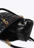 Shopper acolchado a cuadritos con asa combinadas de cadena y efecto piel NEGRO LF2504073.00N.U LOLA CASADEMUNT