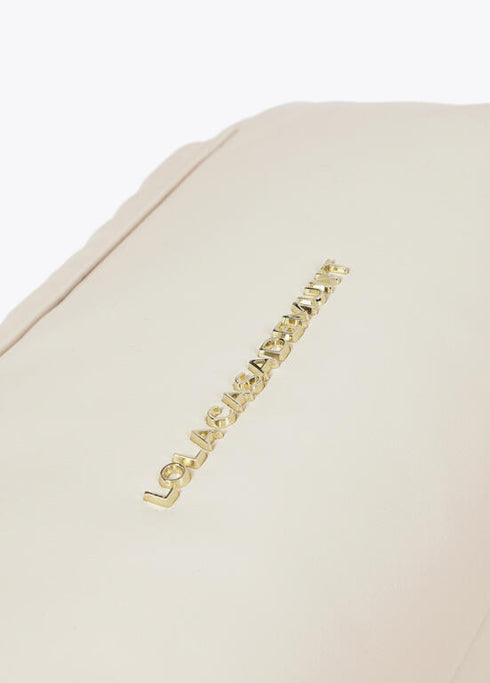 Bandolera acolchada efecto piel con tachas redondas LOLA CASADEMUNT XL CRUDO LF2504074.001.U