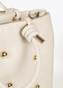 Bolso acolchado efecto piel con tachas redondas XL LOLA CASADEMUNT CRUDO LF2504075.001.U