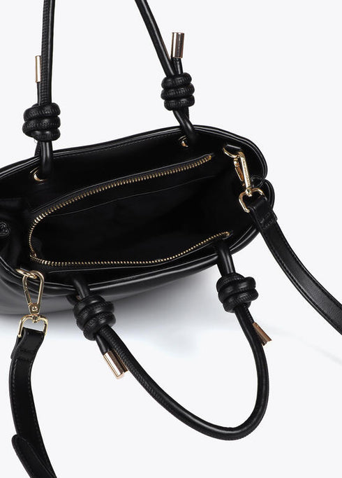 Bolso acolchado efecto piel con tachas redondas XL LOLA CASADEMUNT NEGRO LF2504075.00N.U