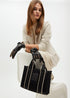 Mini shopper en tejido tipo neopreno con logo de silicona al tono NEGRO LF2504077.00N.U LOLA CASADEMUNT