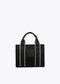 Mini shopper en tejido tipo neopreno con logo de silicona al tono NEGRO LF2504077.00N.U LOLA CASADEMUNT