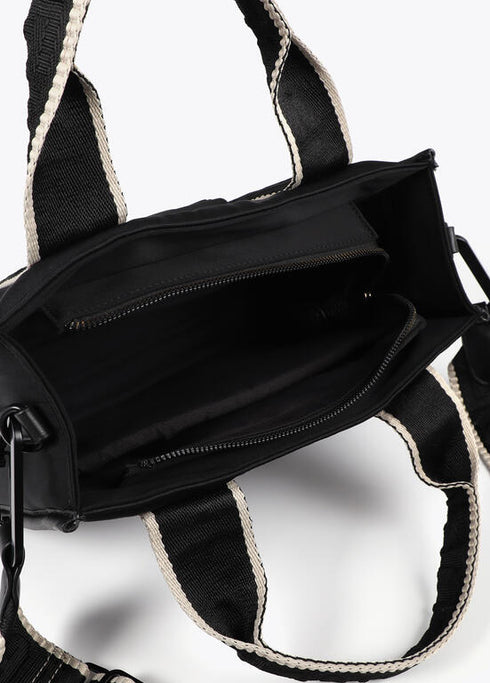 Mini shopper en tejido tipo neopreno con logo de silicona al tono NEGRO LF2504077.00N.U LOLA CASADEMUNT