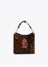 Bolsito tejido animal print parche escudo MARRON-NEGRO U LF2504079.25N.U LOLA CASADEMUNT