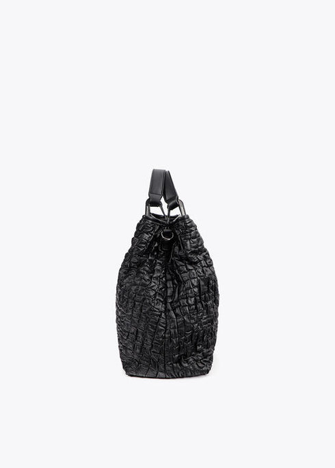 Bolso efecto piel fruncida LOLA CASADEMUNT NEGRO LF2504082.00N.U