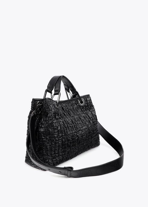 Bolso efecto piel fruncida LOLA CASADEMUNT NEGRO LF2504082.00N.U