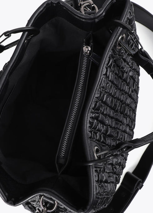 Bolso efecto piel fruncida LOLA CASADEMUNT NEGRO LF2504082.00N.U