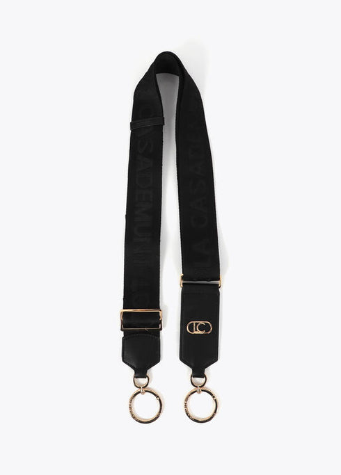 Asa bolso logo al tono LOLA CASADEMUNT NEGRO-NEGRO LF2504084.2NN.U