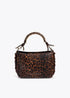 Bandolera asa metalizada personalizada animal print LOLA CASADEMUNT MARRON-NEGRO LF2504085.25N.U