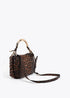 Bandolera asa metalizada personalizada animal print LOLA CASADEMUNT MARRON-NEGRO LF2504085.25N.U